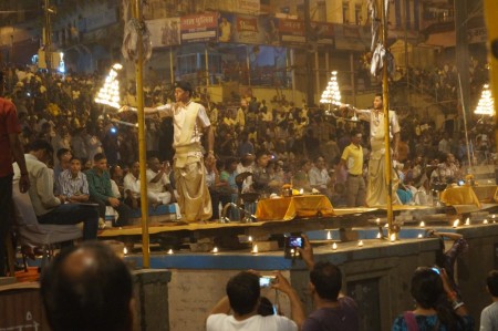 More from the fire puja - the performers whirled these flaming objects around for about 15 minutes straight.