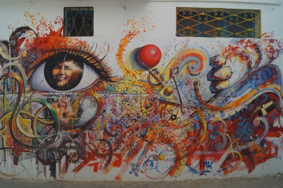 A number of these artists create murals on the medina walls that are on display until the next year's festival.