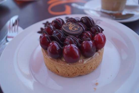 Danielle's cherry tart, with pits.