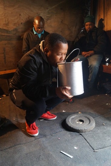 After buying the round, Chippa was kind enough to demonstrate the proper way to drink