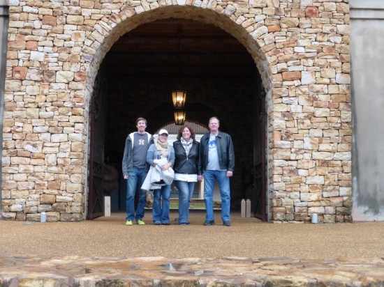 The four of us outside the winery afterward.