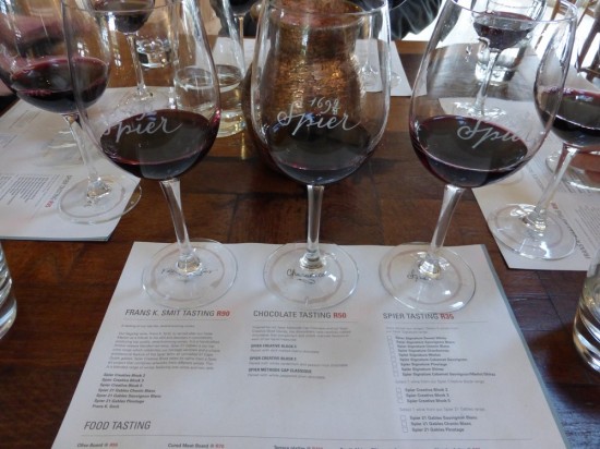 The reds at Spier.