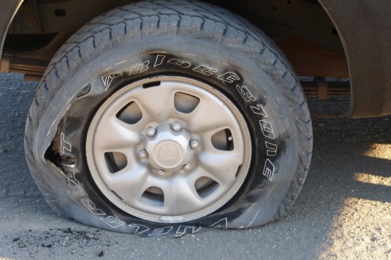 Our poor tire.