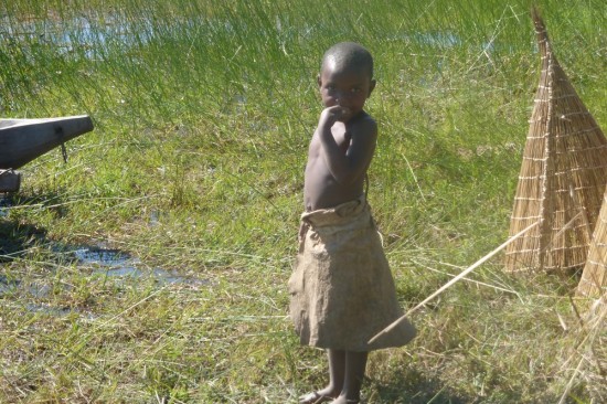 A child at the "Living Museum" outside Rundu.