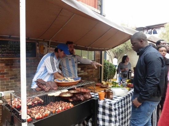 Even in the rear courtyard vendors were grilling up deliciousness