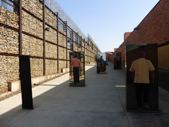 Even the entrance to the main museum was incorporated into the exhibit.