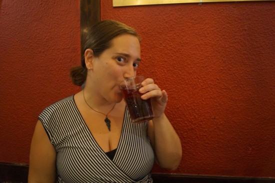 Ok, this is actually me drinking Sangria in Barcelona but it's the best I could do. Apparently I keep my beer drinking off the record because it turns out we have no photo evidence.